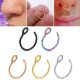 Factory Direct Sales Cross-border Stainless Steel Electroplated EUropean and American PopUlar Stylish U-shaped Amazon Fishhook Piercing Nose Ring Lip Ring