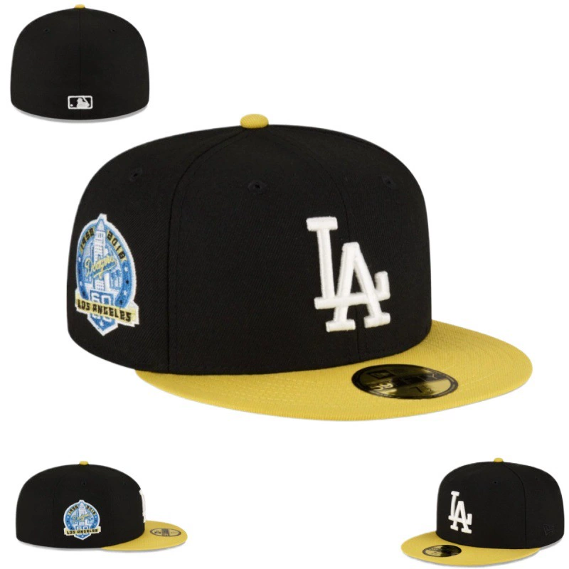 Шапка со сдержкой эмблемой LA Los Angeles Dodgers, закрытая кепка, бейсболка с солнцезащитной защитой, готовая к продаже, оптом