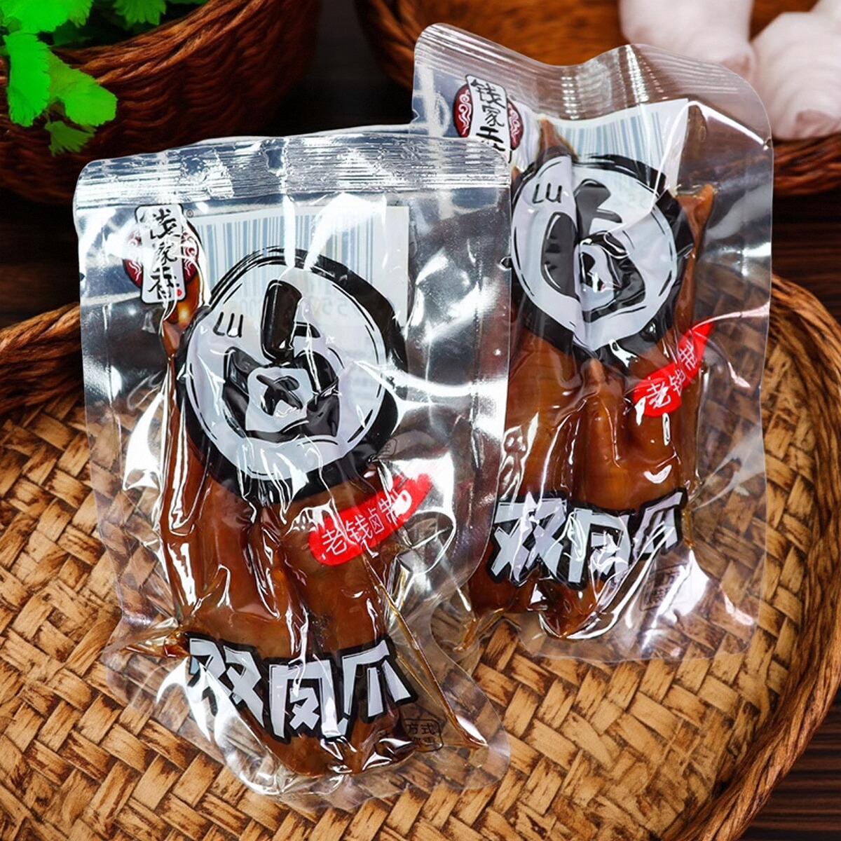 钱家香双凤爪老卤鸭爪熟食卤味散称小零食办公室解馋鸡肉美食鸡爪