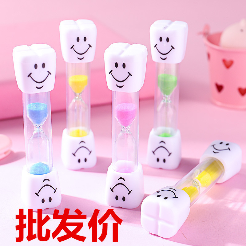 Smiley face hourglass children brushing three minutes hourglass 2 3 minutes timer student day gift learning timer