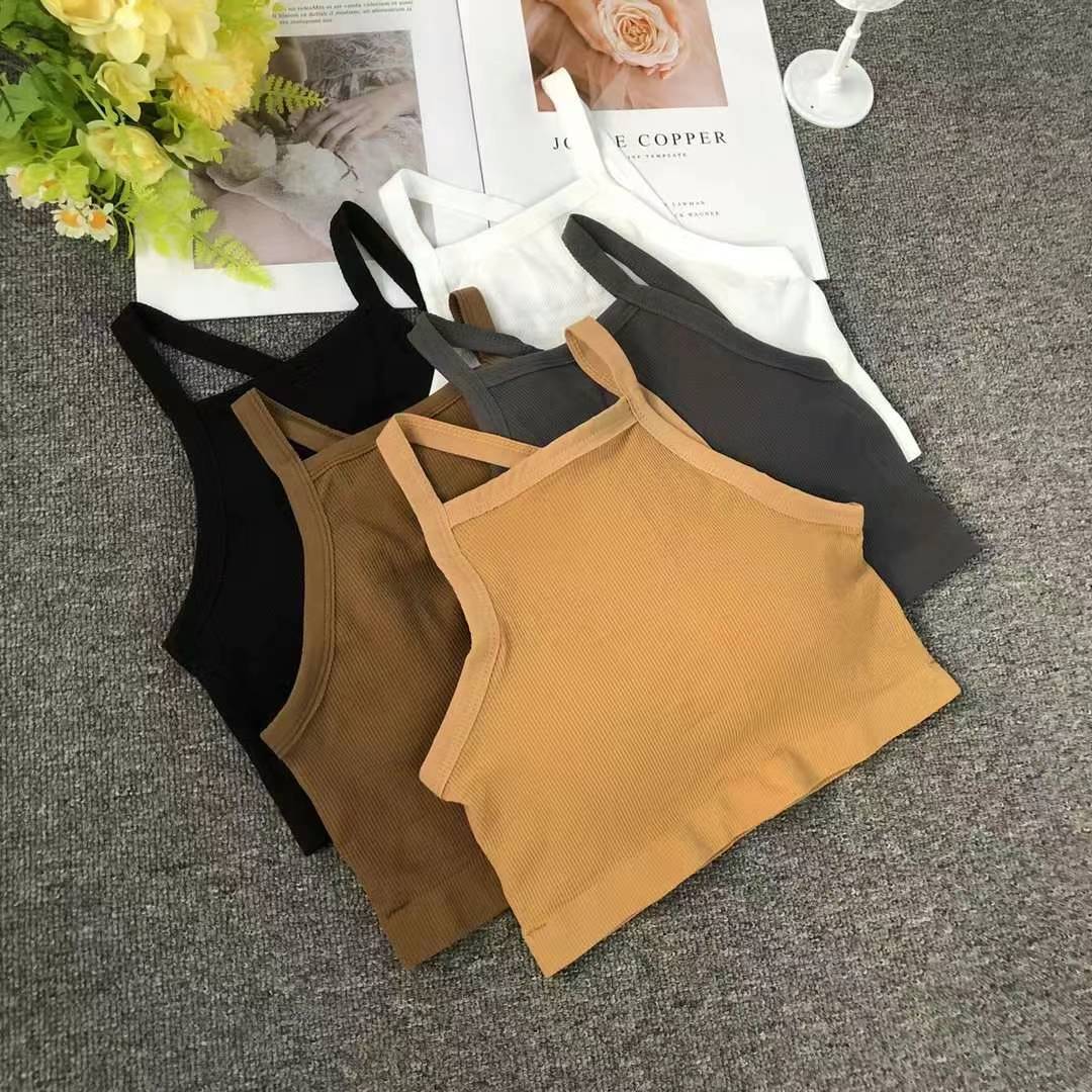 Nueva taza fija sin costuras de alta calidad, chaleco de dama sin anillo de acero, bra de yoga, ropa interior deportiva, mujer al por mayor