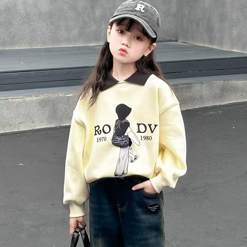女童卫衣春秋套装新款女孩洋气大儿童时髦早春上衣卫衣韩版洋气