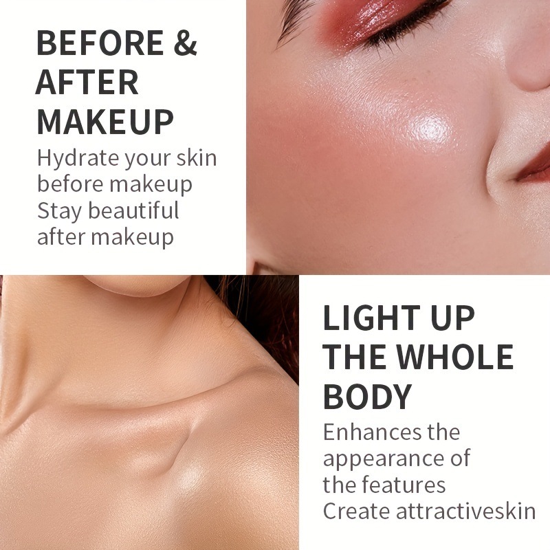 USHAS Cross-border Amazon spot venta caliente azufre brillo maquillaje peinado spray iluminador hidratante líquido reparador