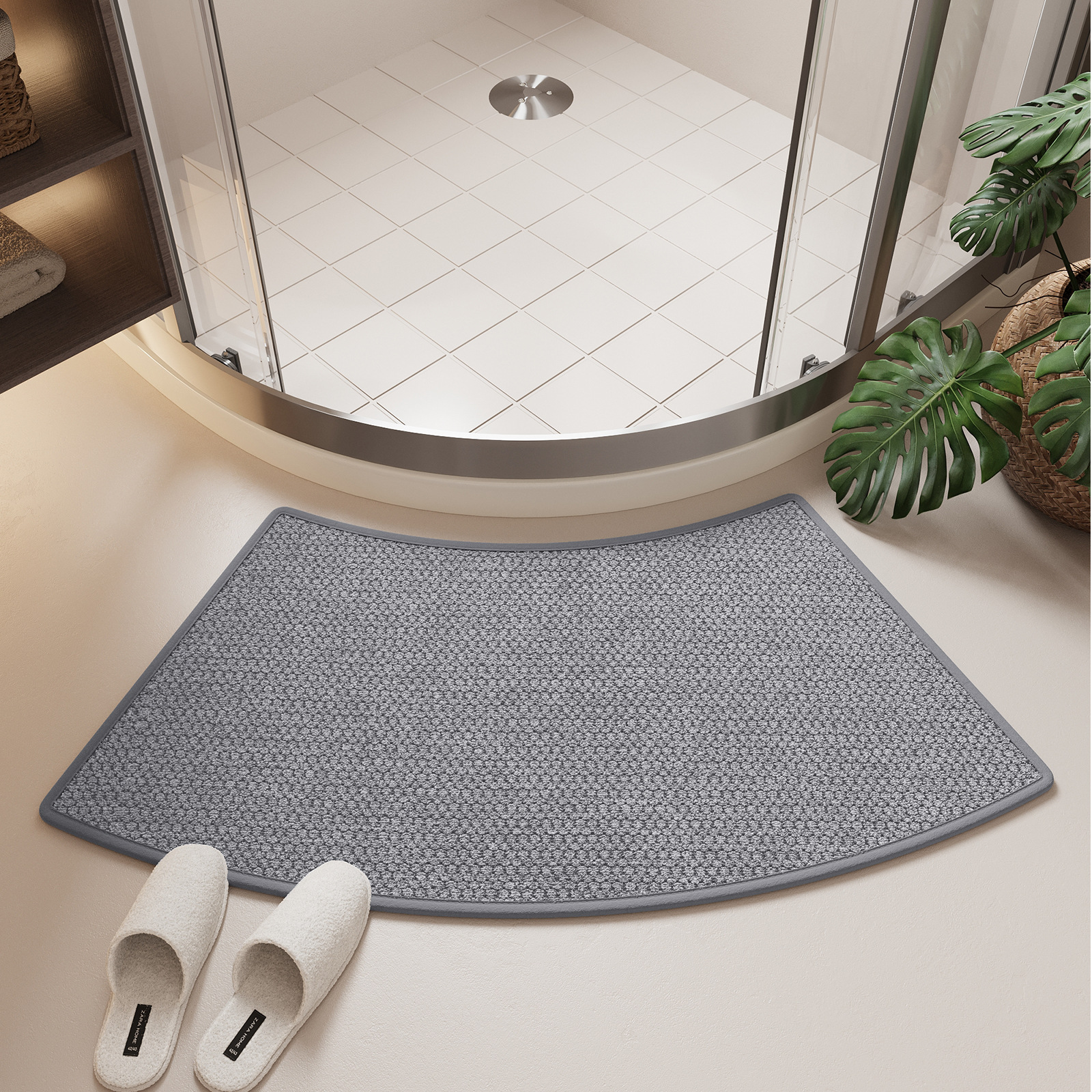 hogar arco alfombra de suelo de baño hidrófobo antideslizante rápido y fácil de cuidar alfombra de pies de la puerta de ducha del baño image 6