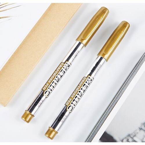 Bock MP550 Metal Color Craft Pen, Silver and Gold Marking Pen, Sign-in and Signature Pen, Greeting Card and Album Metal Pen