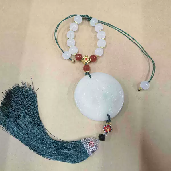 Beaded Pisces Single Fringe Green