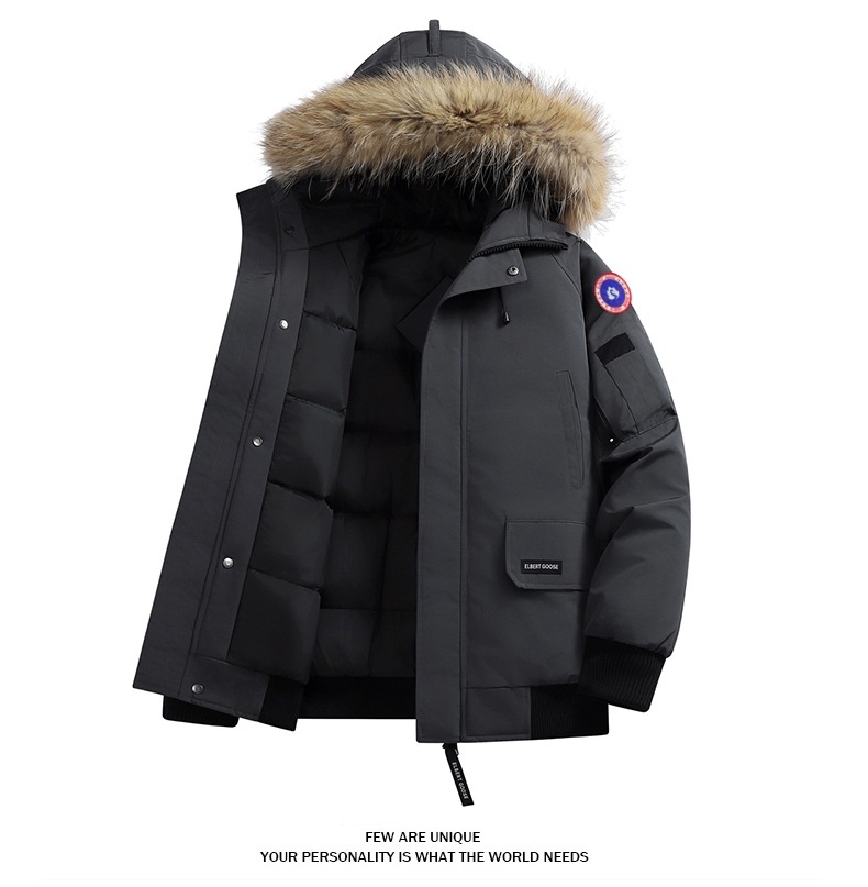 Stylish Unisex Winter Bomber Jacket With Premium White Duck Down, Warm & Lightweight Short Coat For Men And Women_voghion.com