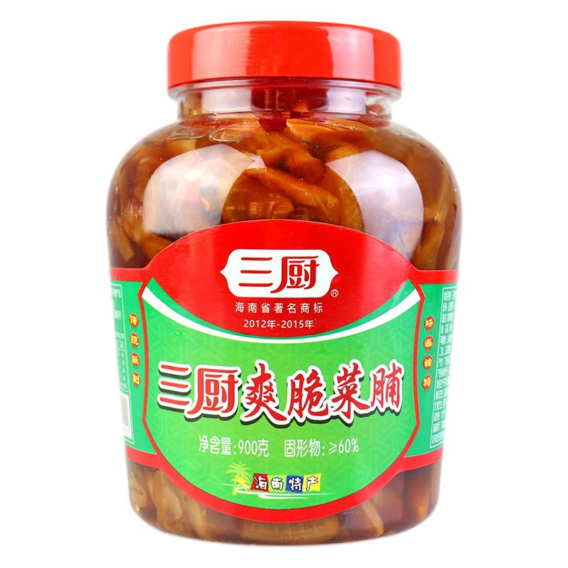 Three-Kitchen Sauce Crispy Radish and Preserved Radish in 450g/900g Cans, Ready-to-Eat Side Dishes, Appetizing Sauce for Rice and Pickles