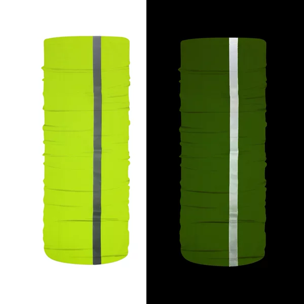 Customized Multifunctional Magic Scarf with Fluorescent Yellow-Green Reflective Strips for Hiking, Fishing, and Sun Protection, Specifically Designed for Nighttime Use