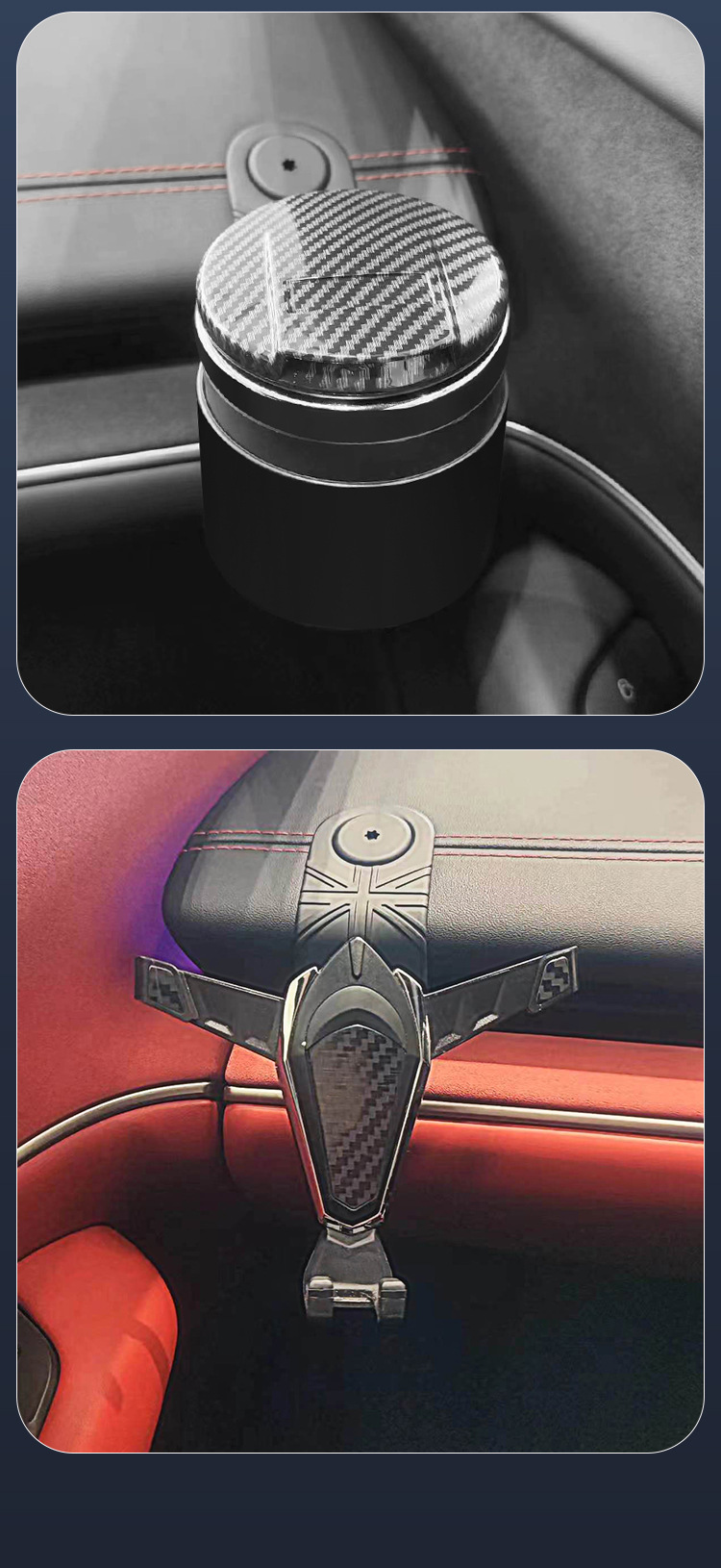 Suitable for Xiaomi Su7 Dashboard Side Cup Holder Car Navigation Bracket Screw Fixing Installation, Stable and Secure