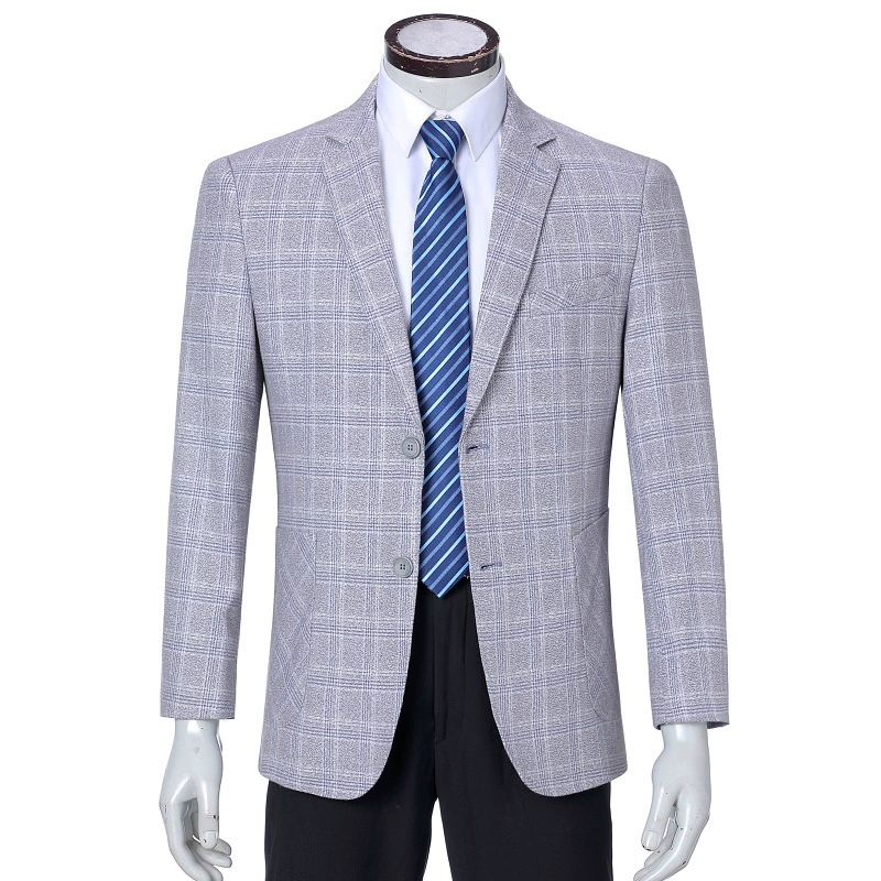 Men's demi-season woolen classic suit jacket for leisure, for middle-aged man