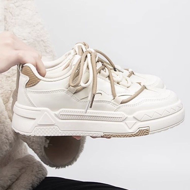 Moda ocio estilo de hadas zapatos blancos zapatos de mujer 2025 primavera nueva ropa exterior de mujer cómodos zapatos de suela gruesa