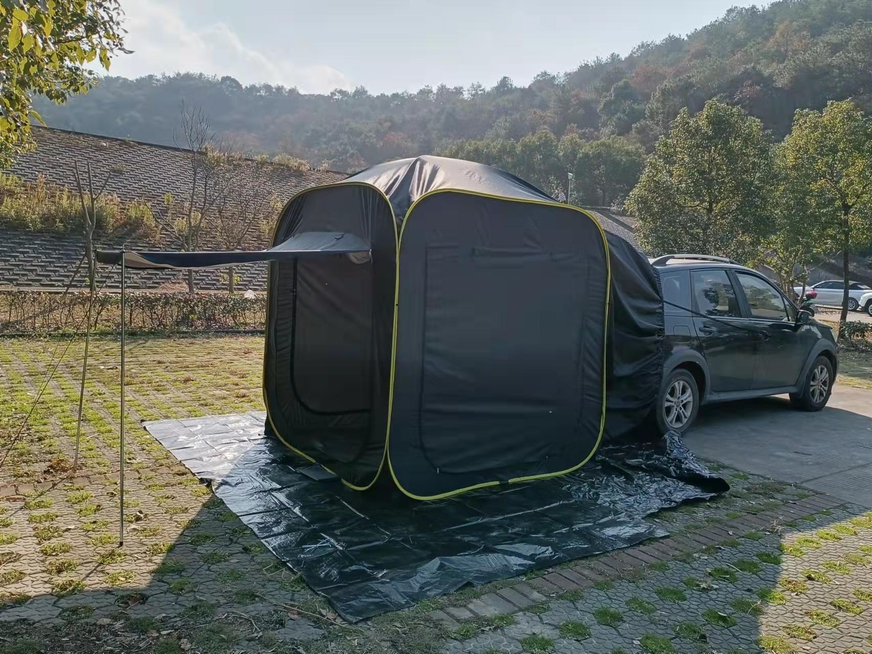Outdoor car rear tent self-driving tour SUV car free pop-up tent anti-mosquito sunshade car rear tent