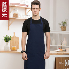 Workwear neck apron printed with LOGO for hot pot restaurant BBQ kitchen chef milk tea waiter uniform apron