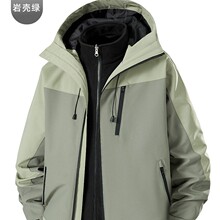 户外冲锋衣女新款三合一外套男防风防水登山服拼色男女保暖进藏服