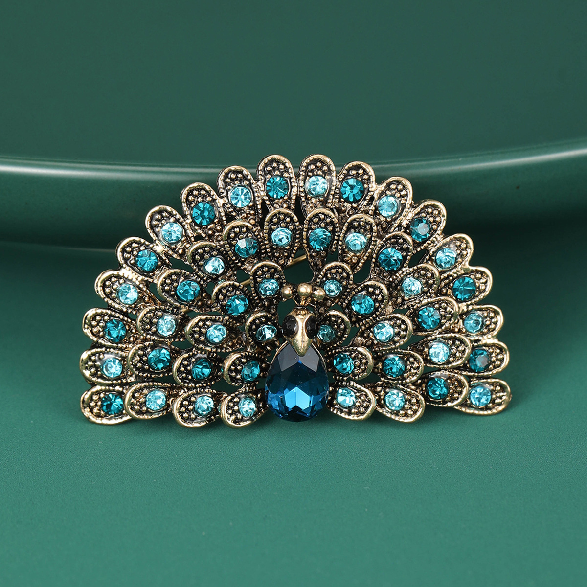 16g Weight Rhinestones Inlay Material Brooches Classification Banquet Occasion Alloy Material Peacock Pattern All Seasons Season Women's Gender Inlay Design Retro Style Retro Pin Peacock Alloy Inlay Rhinestones Women's Brooches 16