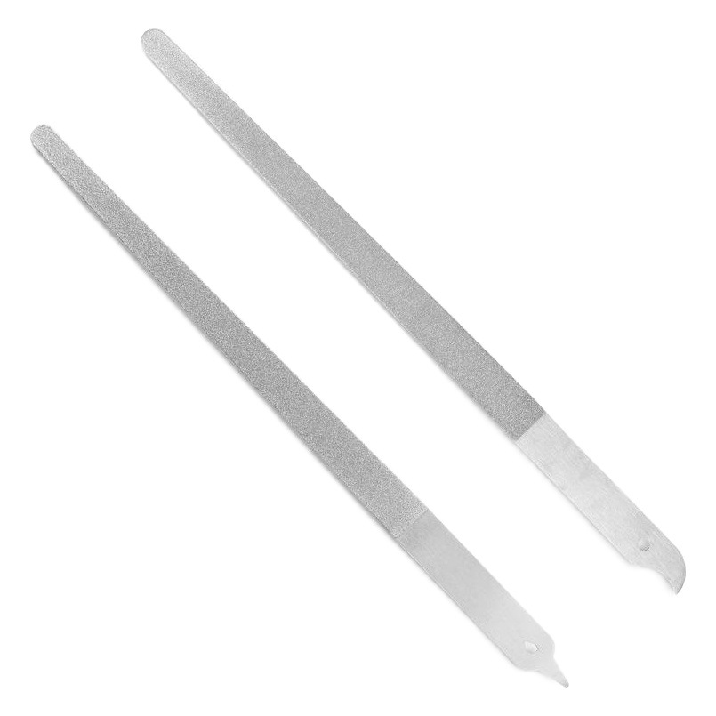 Gran Exposición de acero inoxidable de doble cara de esmeril pulido lima de uñas de molienda tira de manicura de uñas herramienta especial en stock