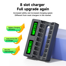 星威八槽液晶雙屏智能1.5V鋰電池充電器 可充AA/AAA1.5V鋰電專用