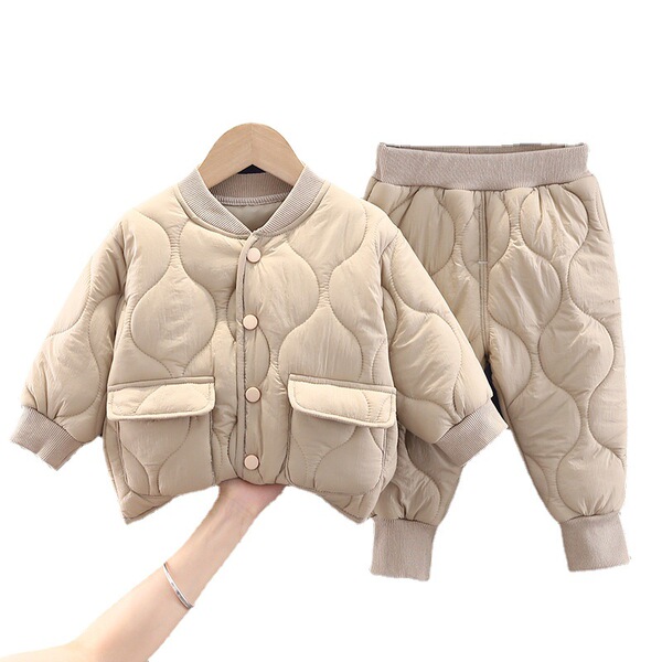 winter children's warm quilted set for boys
