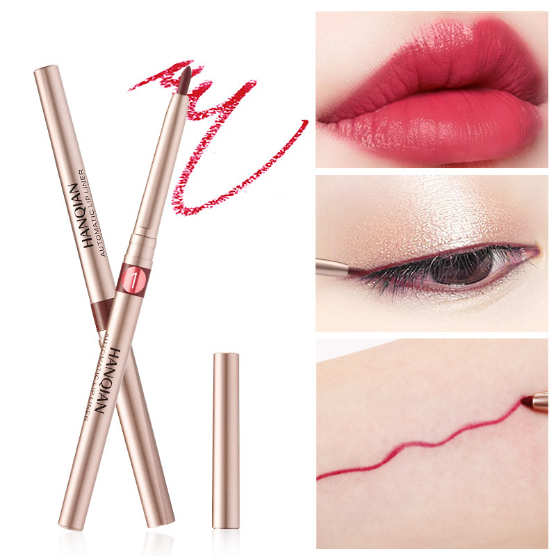 Han Qian automatic rotating lip lip wire wire waterproof lasting non-decolorization beginner lip bottoming lip