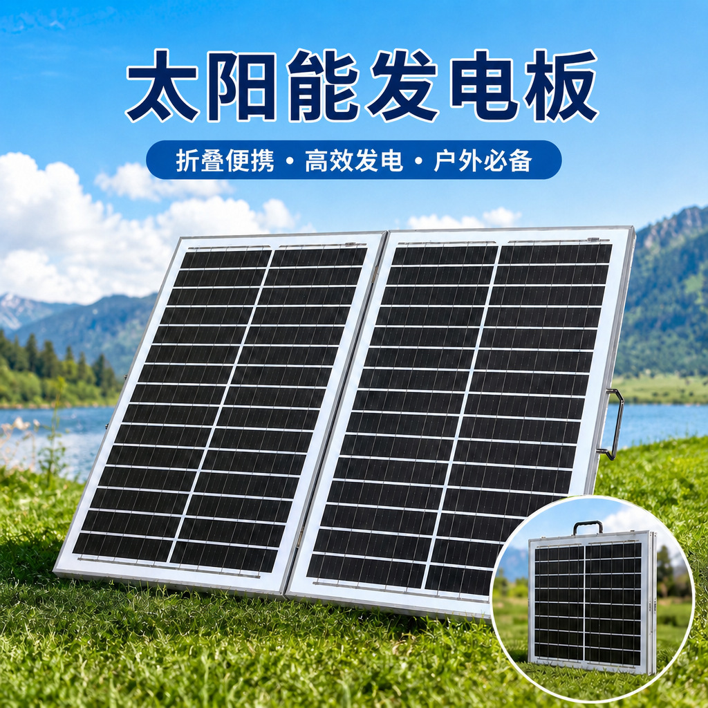 300W qatlanan günəş paneli, 12V portativ enerji mənbəyi