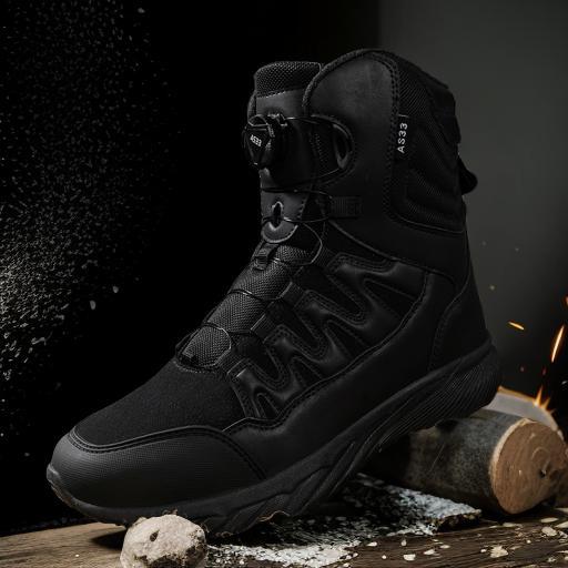 Botas militares de talla grande transfronterizas Botas de campo de montañismo al aire libre para hombres Botas del desierto con hebilla giratoria Botas tácticas para hombres Botas para hombres de Amazon