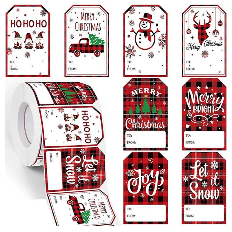 Популярные наклейки для детских дневников в стиле DIY, мультяшные рождественские стикеры, самоклеящиеся наклейки, оптовая продажа самоклеящихся наклеек для запечатывания