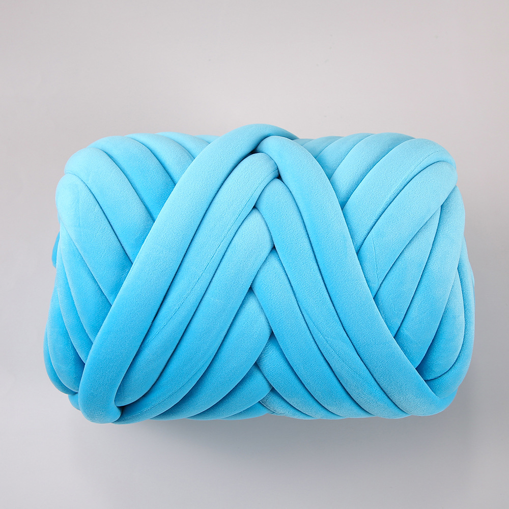 Terciopelo ultra grueso islandés hilo de lana relleno de algodón grueso tejido a mano DIY almohada bolsa línea de choque bebé