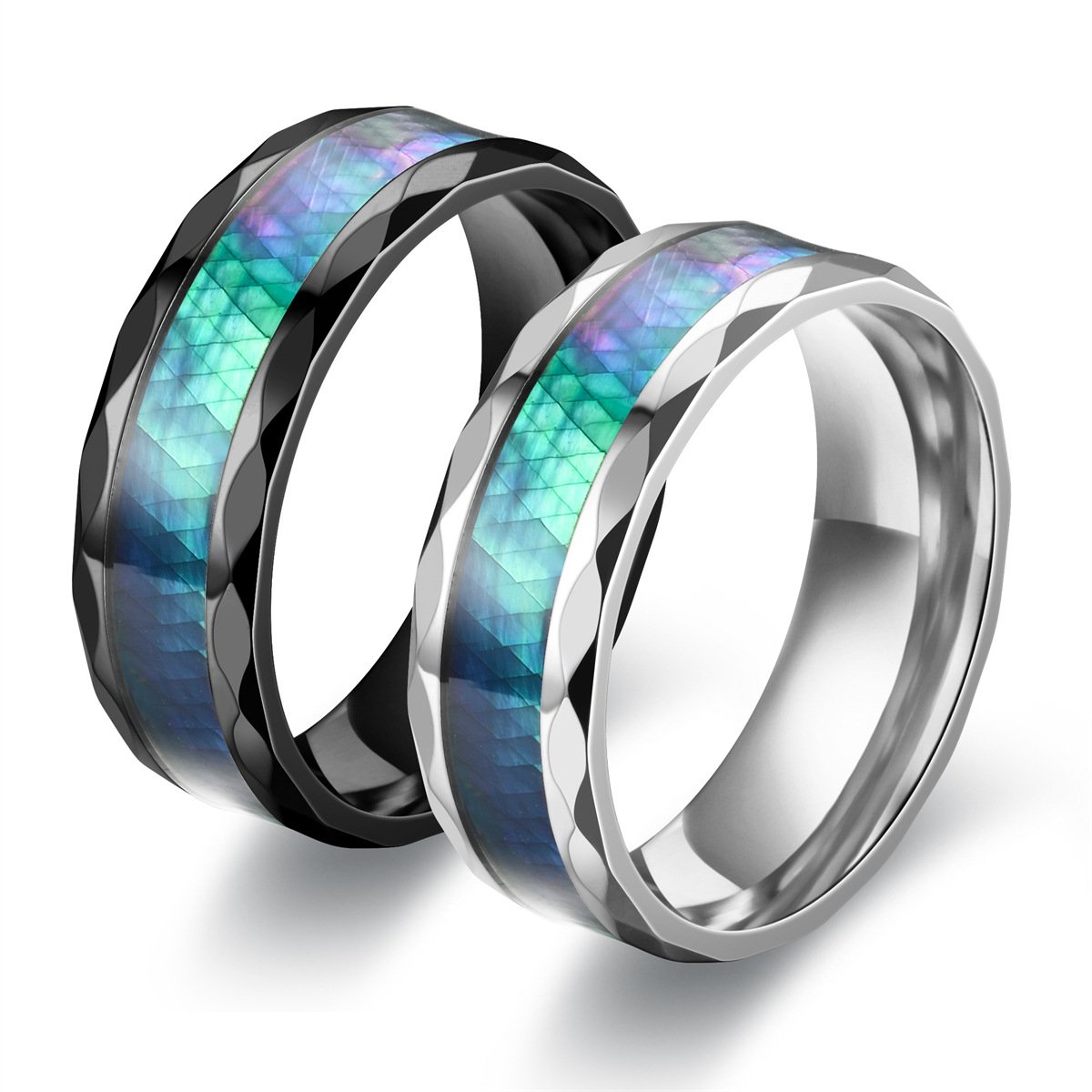 10g Weight Rings Classification Fashion Rhombus Stainless Steel Plating Rings 1 Piece