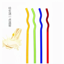 玻璃工艺品;玻璃杯;吸管