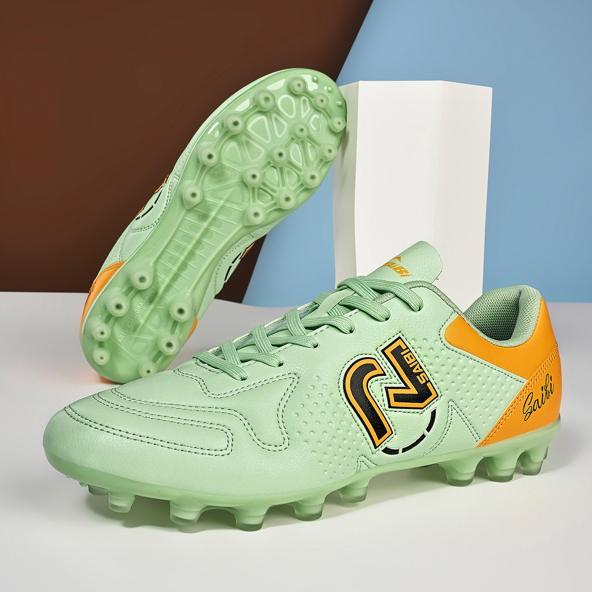 Cross-Border Popular New Models in Stock: Low-Top Soccer Shoes for Men and Women, Long Spike and Turf Spike Professional Soccer Shoes for Artificial Grass, Dropshipping Available