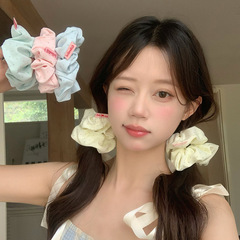 クリーミースイートスター！スターヘアロープ、柔らかくワックスのようなニット水玉ヘアゴム、ヘアゴム、ボールヘアゴム、ヘアアクセサリー