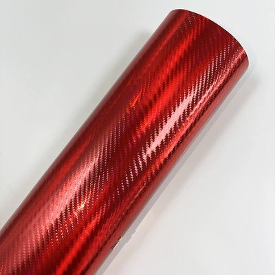 PET5D Super Bright Rainbow Laser Electroplated Interior Film Motorcycle Decorative Sticker Car Decal Sticker Color Changing Film (Auto Color Change Film) - pet-laser-5d-carbon-fiber-red-10467-152175m