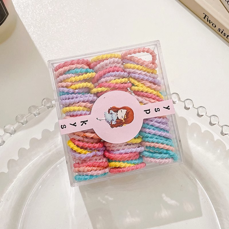 Banda de goma de los niños hembra no lastia el pelo alta elástico color falda banda goma Niñas corbata pelo banda bebé cuerda