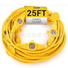 16AWG �Sɫ��Ҏ5-15R������L�� 25FT �����b�ޑ����Դ�B�Ӿ�