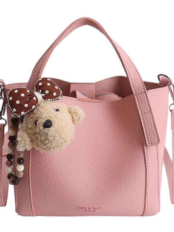 Nicho coreano litchi pattern bolso de cubo de mano mujer comercio exterior nueva moda alta textura ligera lujosa bolsa de mochila