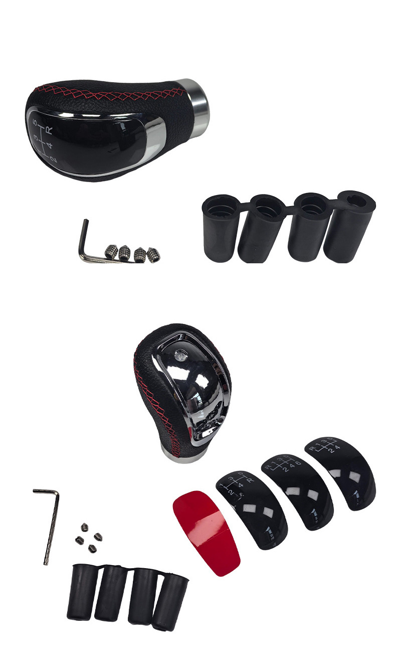 Universal Car Manual Leather Gear Shift Knob, 5/6 Speed