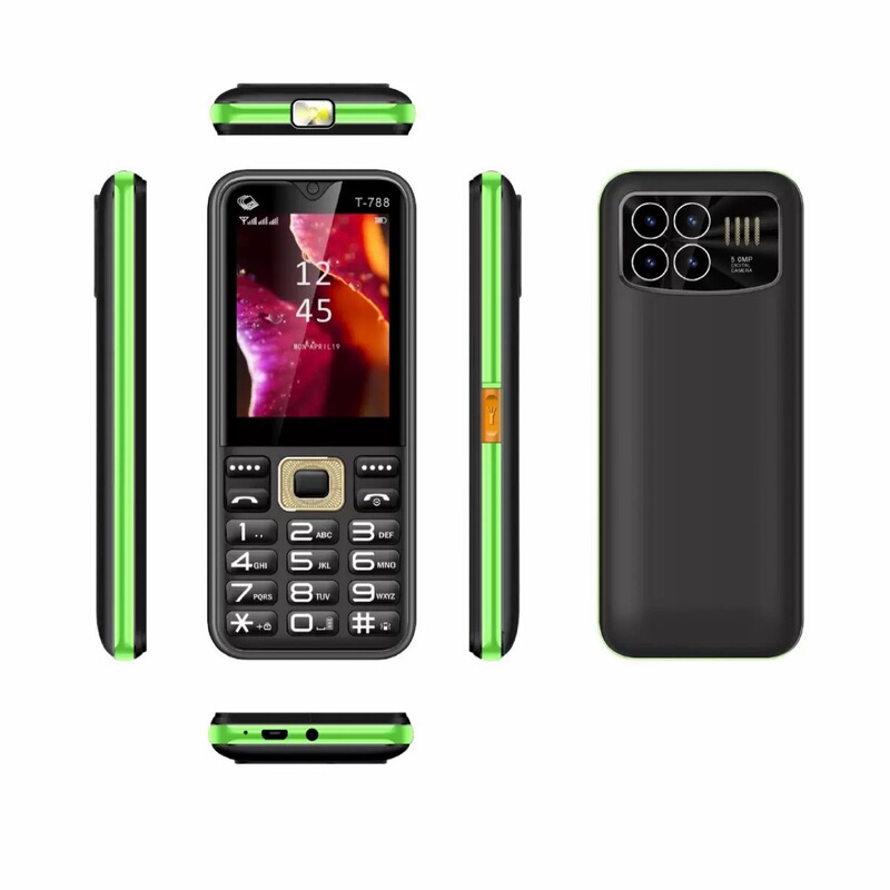 New Cross-Border T-788 Mobile Phone with Whatsapp Low-End Mobile Phone South American Straight Foreign Language Mobile Phone