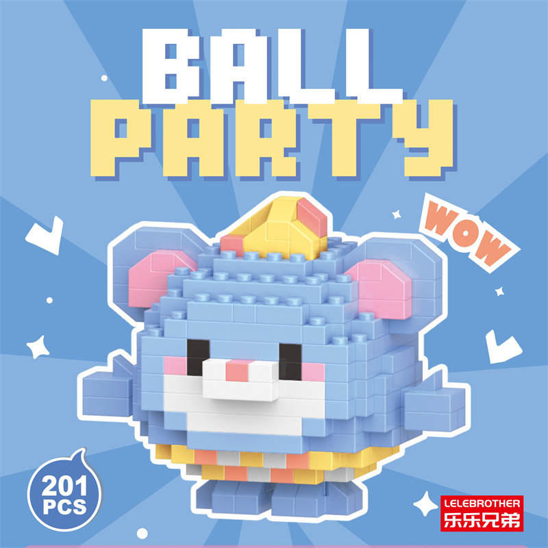 Venta al por mayor transfronteriza Lele Brothers ensamblado partículas pequeñas bloques de construcción de rompecabezas juguetes mini rompecabezas tridimensionales para niños micropartículas