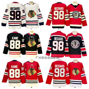 Blackhawks Ice Hockey Jersey No. 98 Embroidered Retro Jersey Men's American Hockey No. 88 Training Uniform Foreign Trade Wholesale