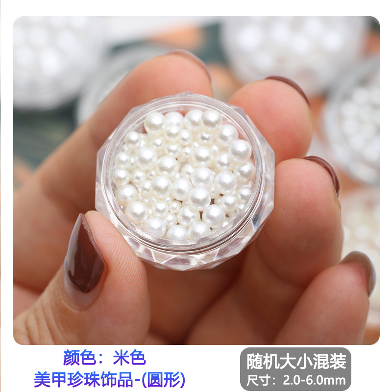 CR(131) beige redondo tamaño perla mezclado