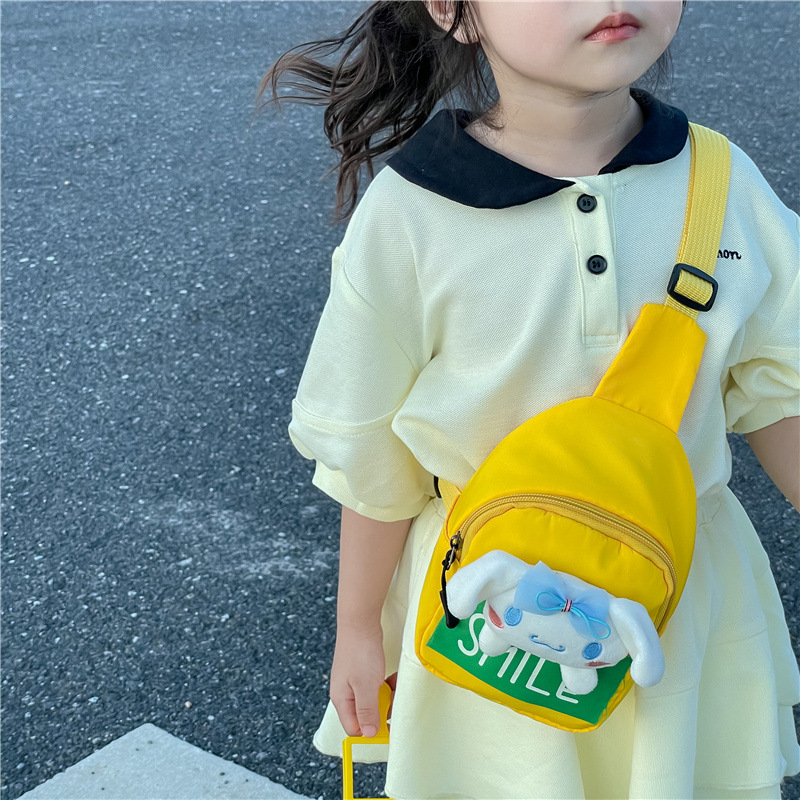 2023 niños y niñas bolsa de mensajero bolso de pecho de dibujos animados guapo estilo coreano pequeño bolso de hombro lindo bebé mochila de viaje al aire libre moda