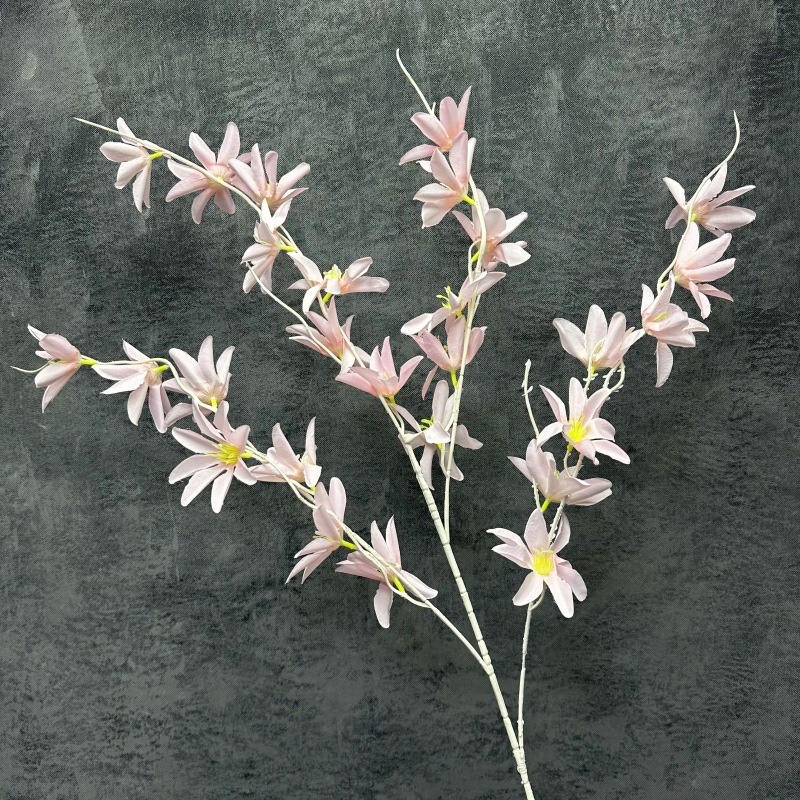 Ruyi lirio flor artificial alta rama champán boda flor boda salón decoración techo flor seda flor falsa Flor al por mayor