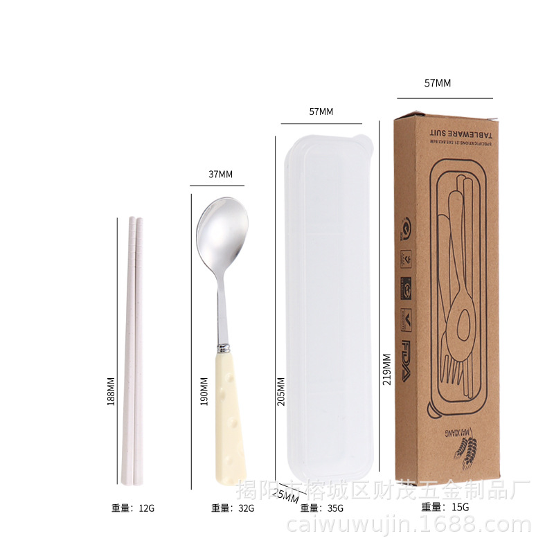 치즈젓가락과 스푼 2종세트(둥근숟가락)