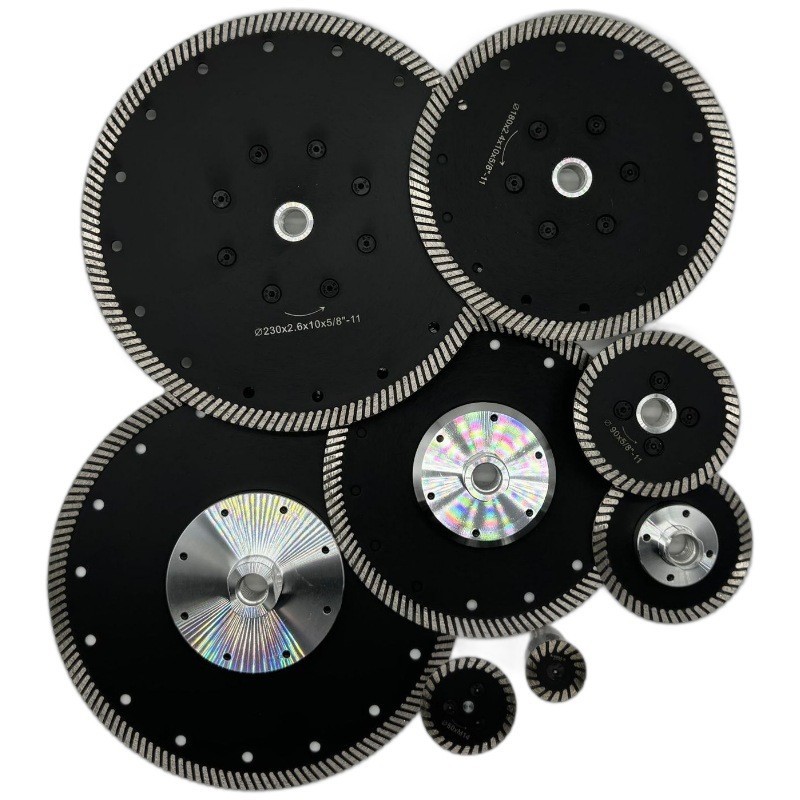 跨境批发热压波纹片带法兰盘M14~5/8-11大理石切割片锯片花岗岩