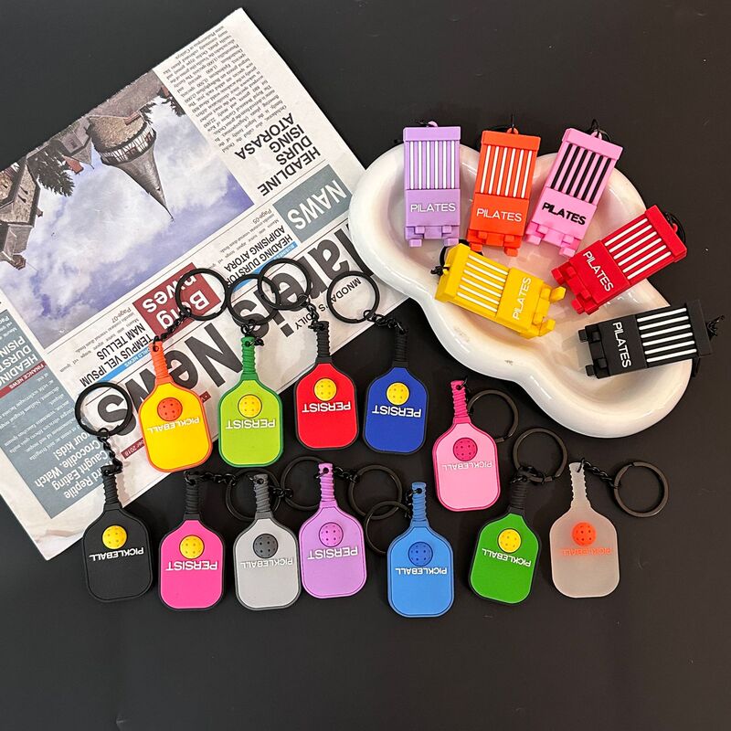 Sports Pickleball Racket Cross-Border High-Value Cultural and Creative Gift Bag Pendant Keychain Hanging Ornament Accessories Jewelry Accessories