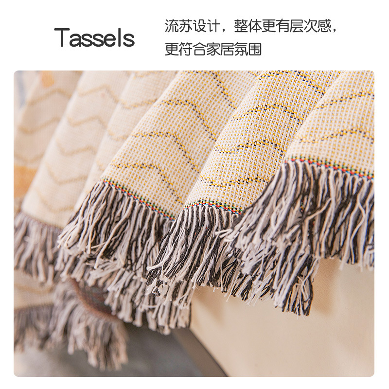 Sofá de punto toalla Nordic ins estilo cubierta de tela cubierta completa sala de estar sofá funda de cojín manta sola de tres personas Four Seasons Universal