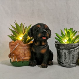 树脂工艺品;太阳能灯;植物工艺品