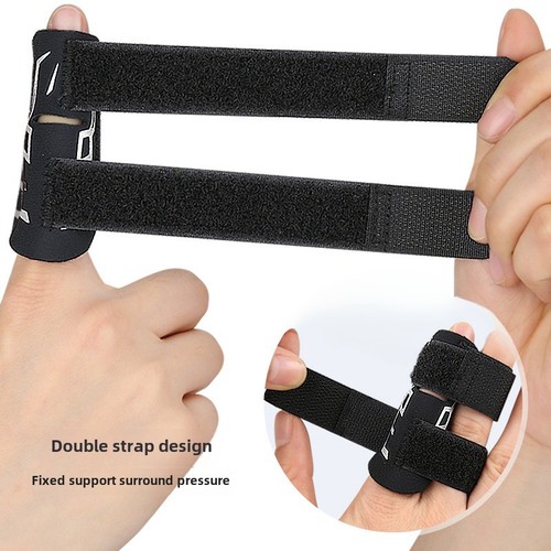 Outdoor basketball elastic bandage finger guard with soft rebound double strap wrap pressure fixed support sports finger guard