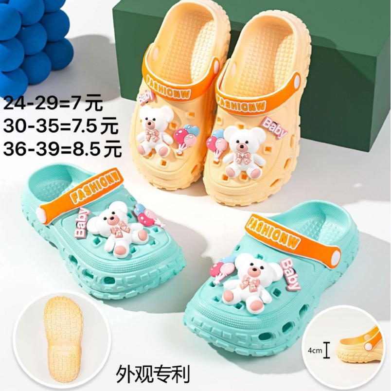 Cross-border e-commerce import and export hot three-dimensional cartoon pattern small, medium and large children's cave slippers 2591-8